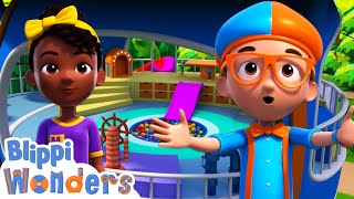 Blippi & Meekah Visit The Ultimate Playground Blippi Wonders Cartoon Adventures Moonbug Kids