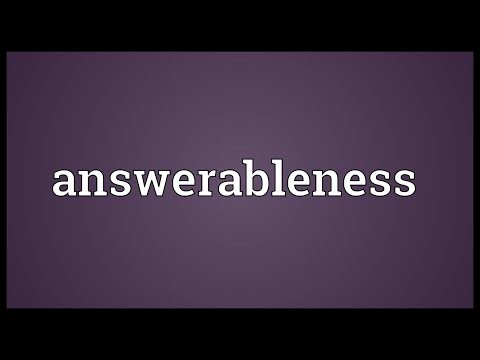 Header of answerableness