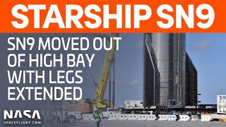 Spacex Boca Chica - Sn9 Rolled Out Of High Bay - Raptor Sn42 Installed On Starship Sn8