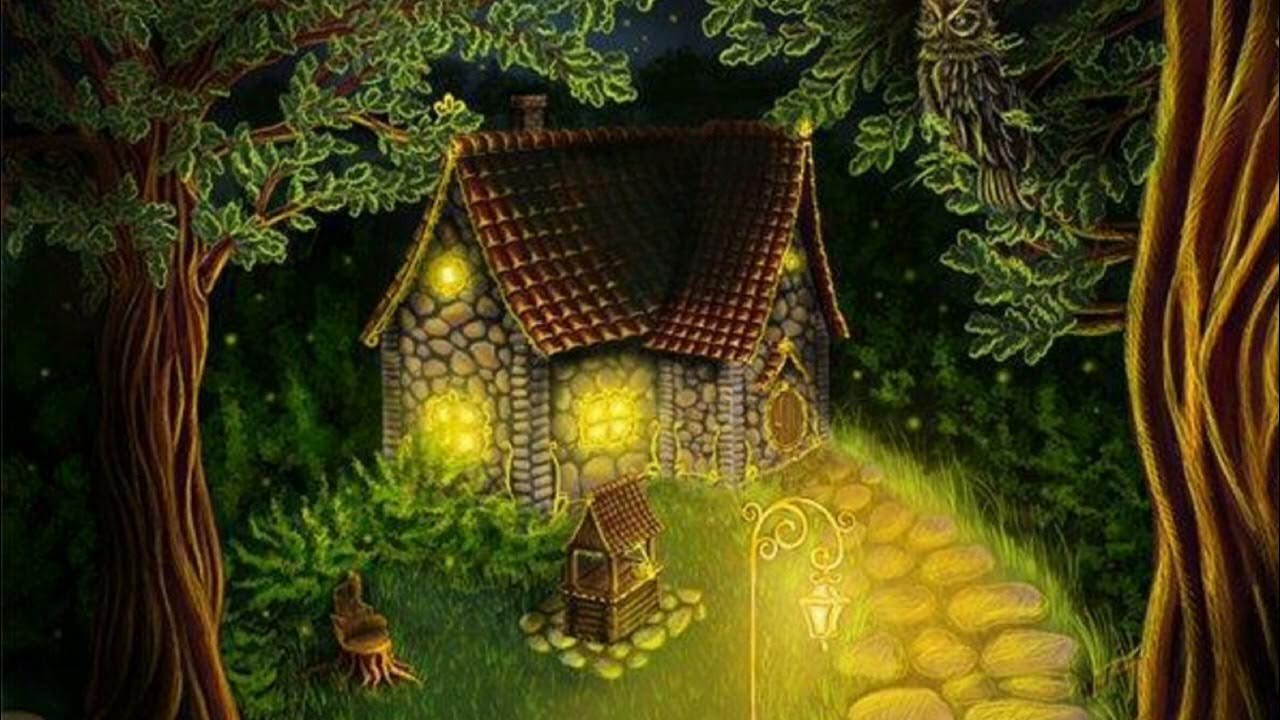 Сказочный лес сказочно красивый рисунок к сказке