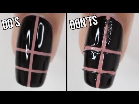DOs & DONâTs: striping tape nail art | how to use striping tape - YouTube