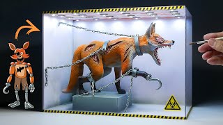 Diorama of real life FNaF Foxy in the Laboratory