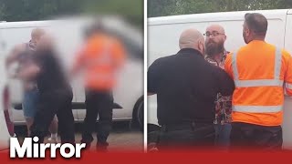 Chaos Erupts As Bailiff Accused Of Punching Man