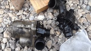 BMW N54 N52 Thermostat Water Pump Removal E90 E92 E60 E87 E88
