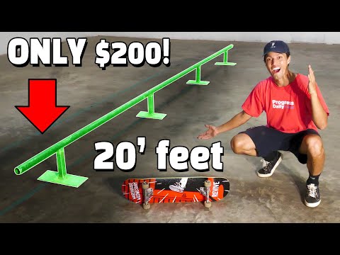 This 20 FOOT LONG Skate Rail Only Costs $200