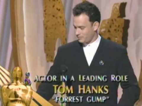 Tom Hanks winning an Oscar® for