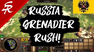 Russia Grenadier Rush! Age of Empires III
