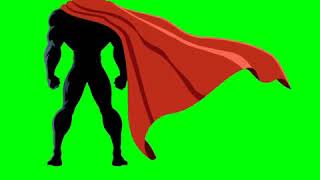 SUPERHERO ON GREEN SCREEN