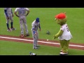 Jose Bautista vs. Astros' mascot Orbit