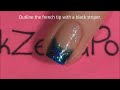 How Blue Zebra Polish Nail Art Tutorial