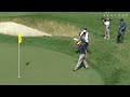 Billy Hurley III chips in for birdie on No. 16 at The Greenbrier