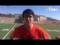 El Paso High football player Luis Villegas talks football