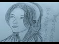 How to pencil sketch a girl with curly hair - চুল বাঁধা বালিকা আঁকা - #Lovely Drawing Academy