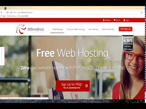 Gambar web hosting gratis 000webhost