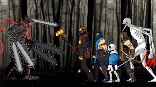 Chainsaw Man Devil Vs Savini Jason, Scorpion, Sub-Zero, Scp 096, Killer Sans. Drawing Cartoon 2.