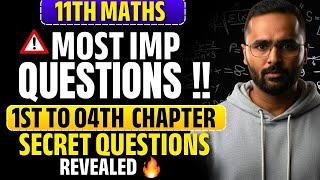 11Th Maths Most Important Questions Secret Questions Revealed 1St To 4Th Chapter Pradeep Giri