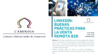 Webinar Camindia: LinkedIn - Buenas Prácticas Para la Venta Remota B2B