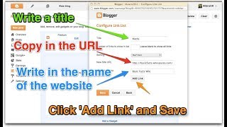 Tutorial Blogger - Tutorial 1 How To Create Configure Link List - E Leaning