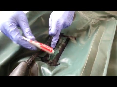 Ремонт швов резиновой лодки видео