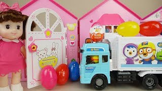 Delivery car and baby doll surprise eggs toys baby Doli house play Delivery car and baby doll surprise eggs toys baby Doli house play