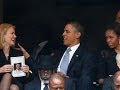 Obama Selfie At Mandela Memorial Annoys First Lady Obama Selfie At Mandela Memorial Annoys First Lady