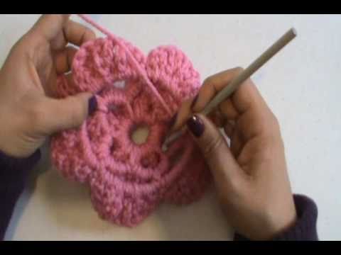 DE 4 PASO A PASO BUFANDA DECORATIVA DE FLOR GANCHILLO CROCHET