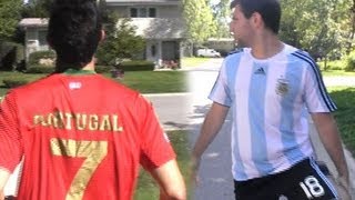 Cristiano Ronaldo Vs. Messi - Race Each Other In Real Life