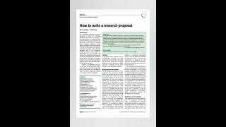 How To Write A Research Proposal