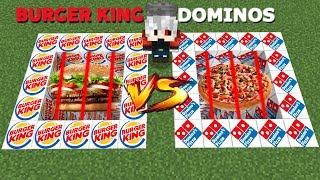 BURGER KING VS DOMINOS ÇUKUR ŞANS BLOKLARI - Minecraft