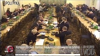 Komisja Zdrowia, Bartosz Arłukowicz Odpowiada Na Pytania