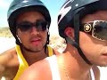 Riding a moped on Formentera Island in Spain