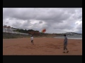 flexifoil sting power kite flying on preston beach