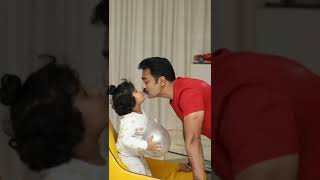 Sneha Husband Prasanna Is Kissing His Daughter