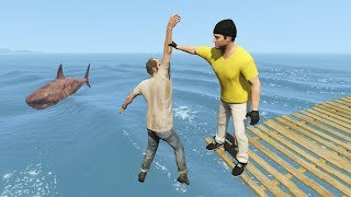 Crazy Jumps and Falls Into Water in GTA 5! (Funny Moments and Ragdolls Compilation)