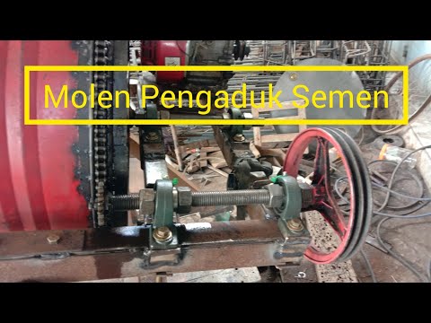 Molen Pengaduk Semen Dari Drum Bekas.