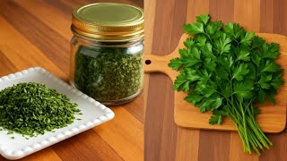 Oven Dehydrating Fresh Parsley Farm Cooking With Nan
