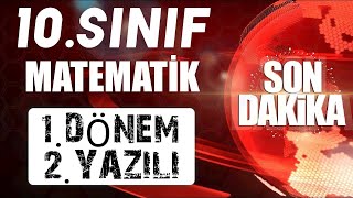 10.Sinif Matemati̇k 1.Dönem 2.Yazili Hazirlik Sorulari