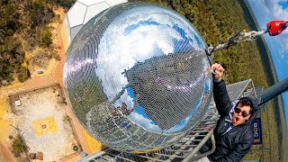 We Dropped A Giant Disco Ball From 150Ft!
