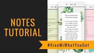 Miui 8 Tips & Tricks - Notes