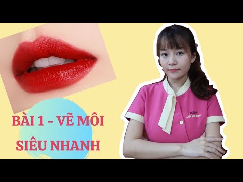 HỌC PHUN XĂM THẨM MỸ | BÀI 1 - HƯỚNG DẪN VẼ MÔI TRÊN DA GIẢ