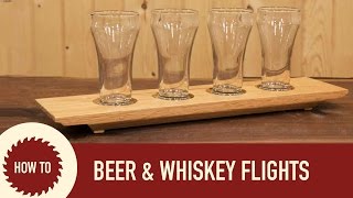 Woodworking: How to Make a Beer Flight a Whiskey Flight and a Candle Holder