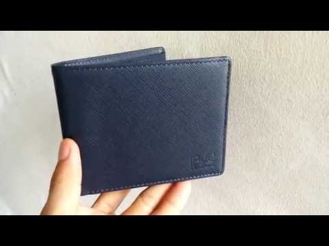 Ví bóp da bò nam cao cấp rẻ đẹp hàng hiệu B&C Leather C3-BlueVSF