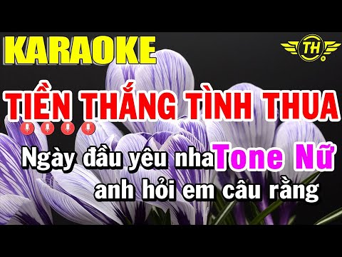 Tiền Thắng Tình Thua Karaoke Tone Nữ Nhạc Sống Trọng Hiếu