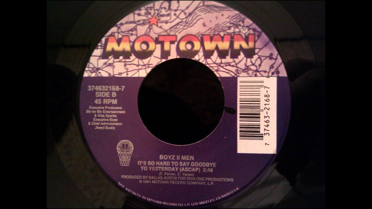 Boyz II Men It's So Hard To Say Goodbye To Yesterday (Acapella