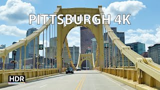 Driving Pittsburgh 4K Hdr - Coal & Steel City - Usa