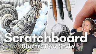 Scratchboard-Engraving Illustration Style With Pen And Ink Beginner Tutorial