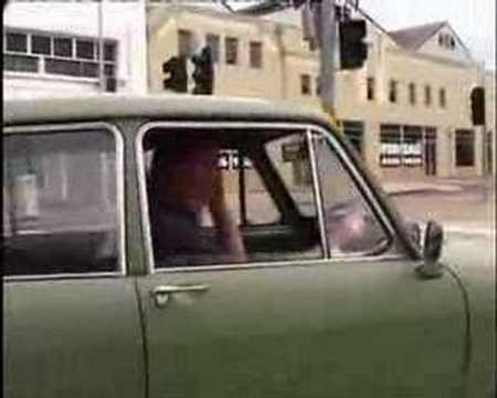 The 1965 Morris 1100 on the dirty streets of Newcastle