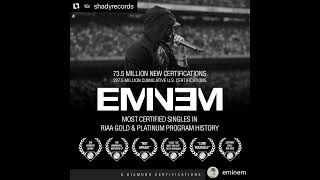 Eminem Top Certified Total Is Now 227.5 M, 166 M Single Units, 61.5 M Album Units