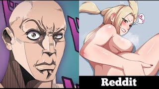 Naruto Female Edition | Anime vs Reddit (the rock reaction meme)
