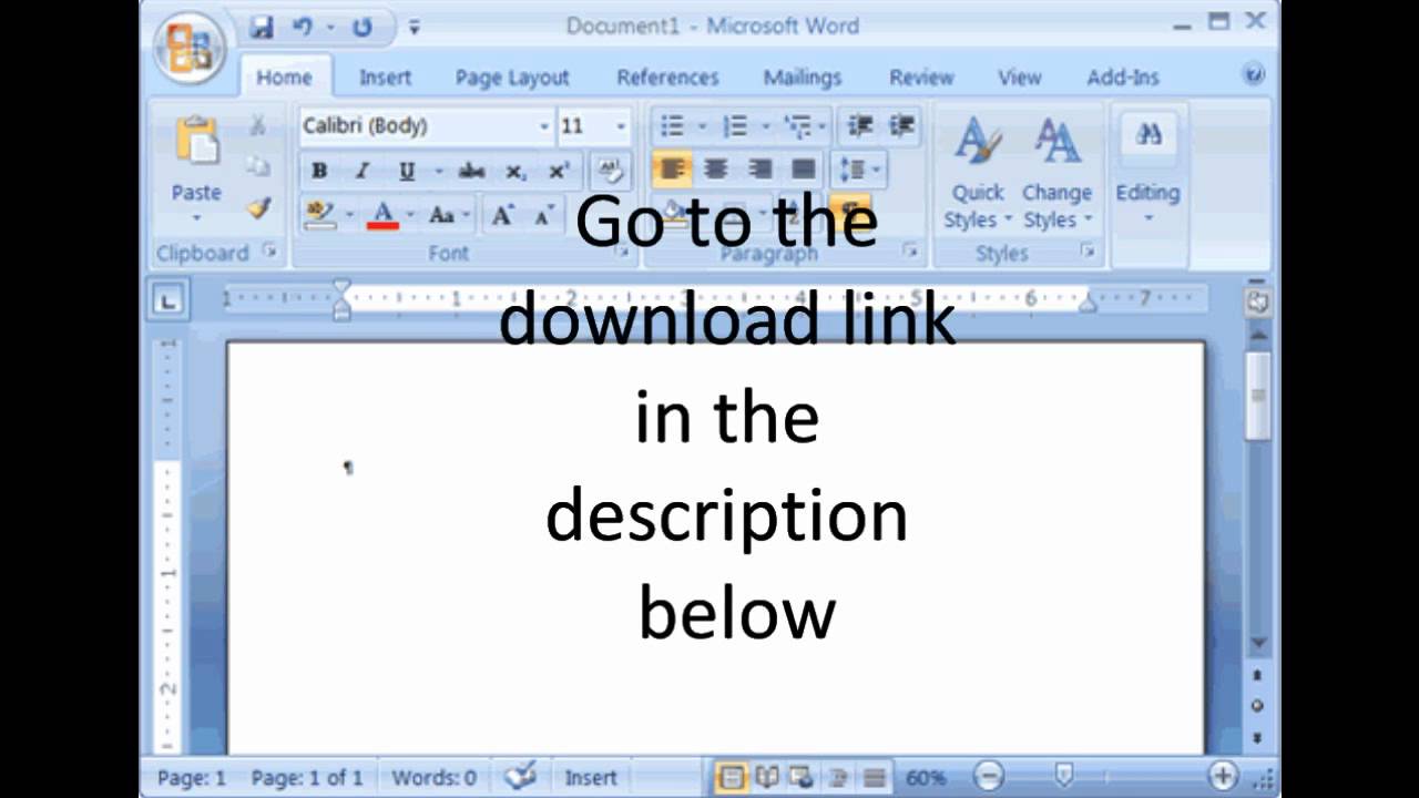 Need To Download Microsoft Word 2007